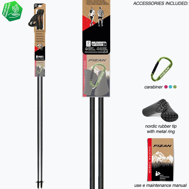 Kije nordic walking Fizan Tekno yellow 7