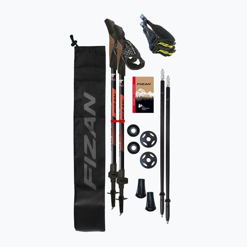 Kije nordic walking Fizan R-Evolution Pro red 3