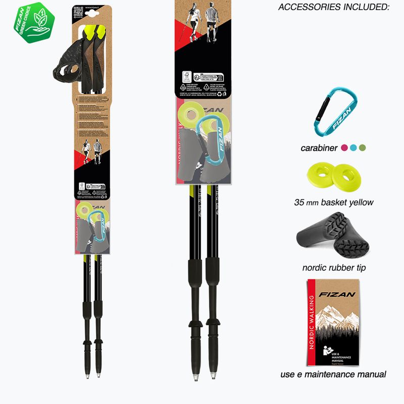 Kije nordic walking Fizan Speed yellow 7