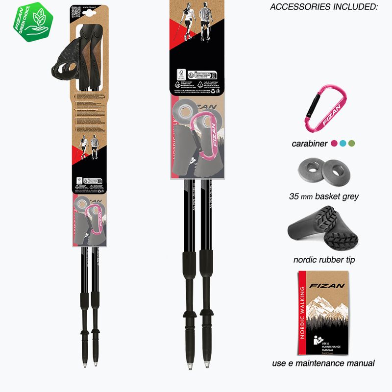 Kije nordic walking Fizan Speed black 5