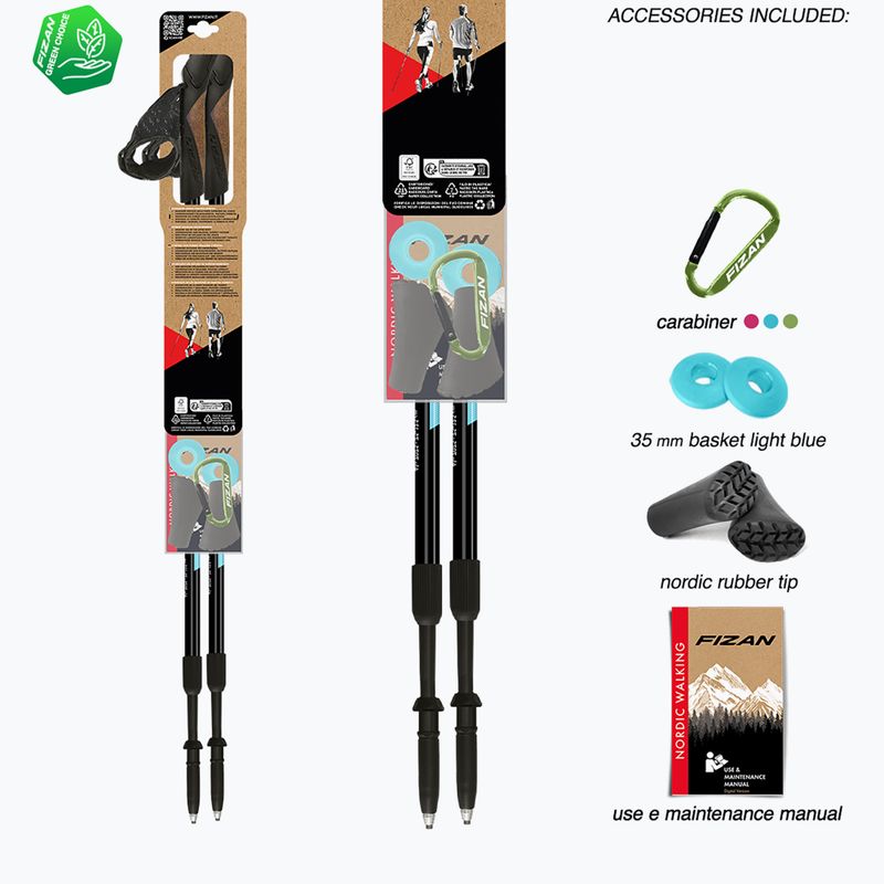 Kije nordic walking Fizan Speed light blue 7