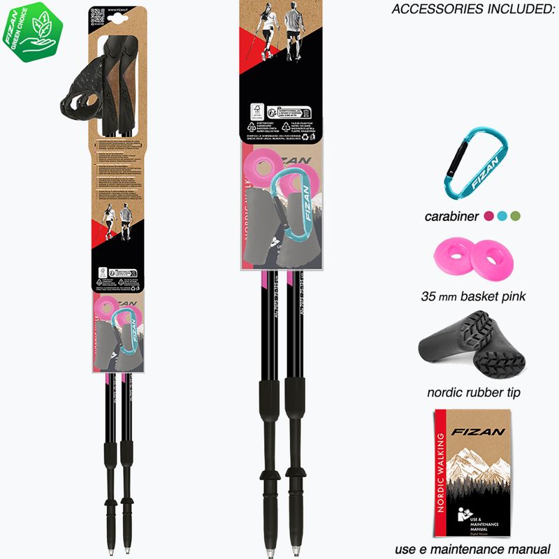 Kije nordic walking Fizan Speed pink 5