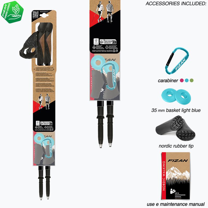 Kije nordic walking Fizan Lite Tech light blue 5