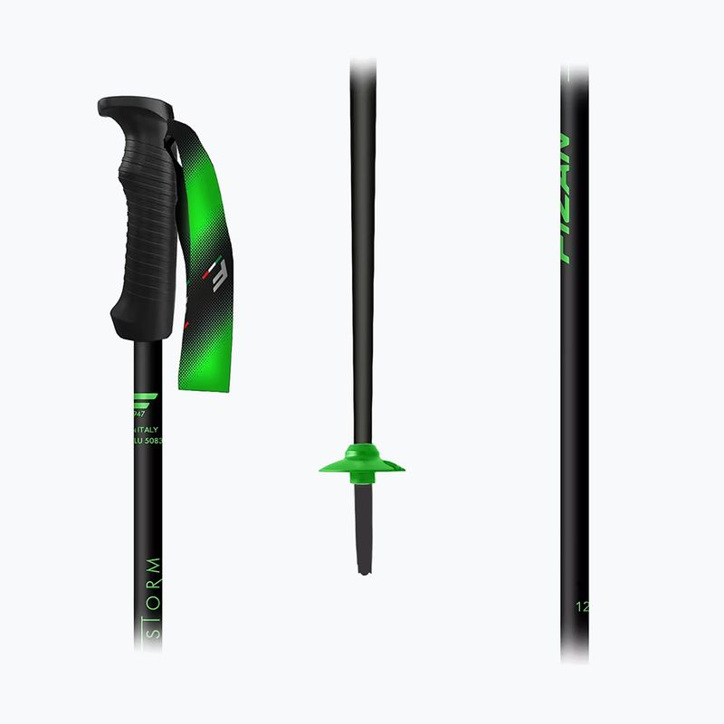 Kije narciarskie Fizan Storm black/green 2