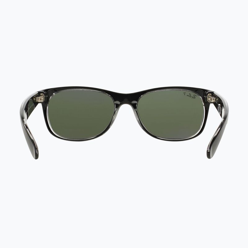 Okulary przeciwsłoneczne Ray-Ban New Wayfarer Classic matt black transparent/green g-15 5