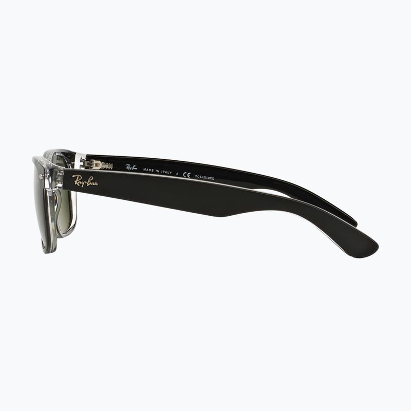 Okulary przeciwsłoneczne Ray-Ban New Wayfarer Classic matt black transparent/green g-15 7