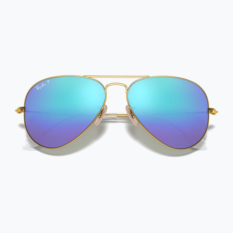 Okulary przeciwsłoneczne Ray-Ban Aviator Classic matt gold/blue polarized 3