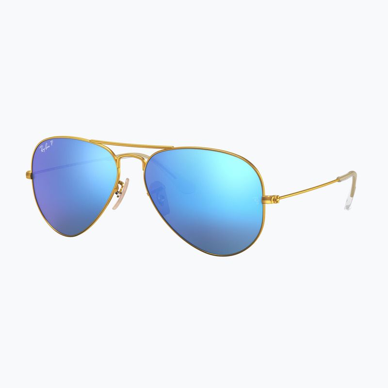 Okulary przeciwsłoneczne Ray-Ban Aviator Classic matt gold/blue polarized 4