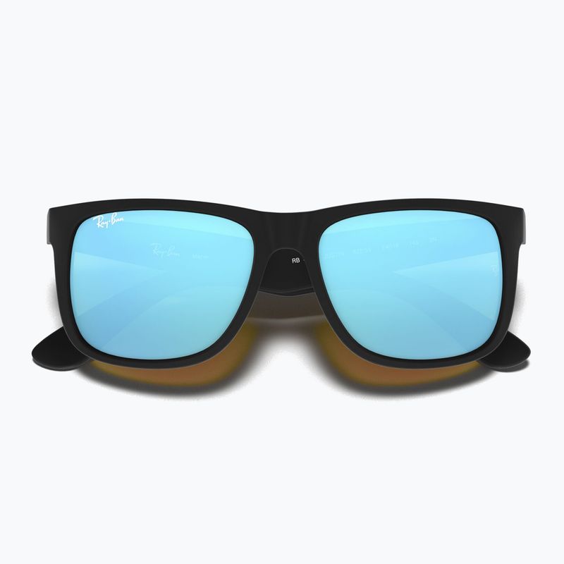Okulary przeciwsłoneczne Ray-Ban Justin Classic matt black gum/blue mirror 3