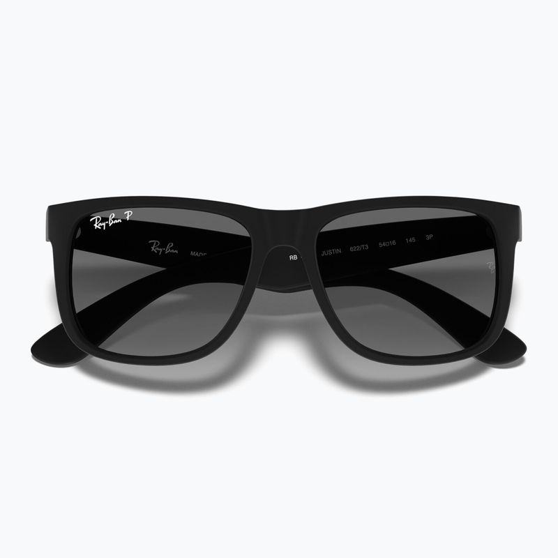 Okulary przeciwsłoneczne Ray-Ban Justin Classic matt black gum/dark grey 3