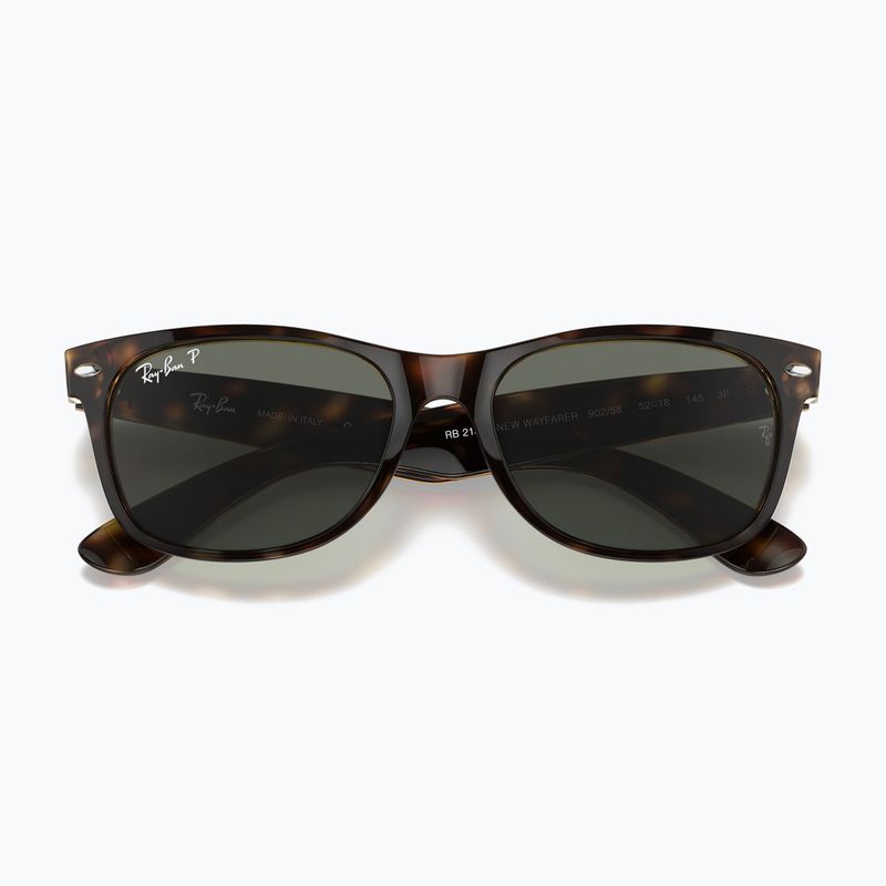 Okulary przeciwsłoneczne Ray-Ban New Wayfarer Classic tortoise/green g-15 polarized 3