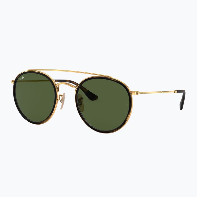 Okulary przeciwsłoneczne Ray-Ban Round Double Bridge arista gold/green g-15 4