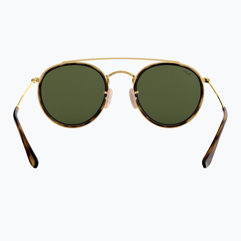 Okulary przeciwsłoneczne Ray-Ban Round Double Bridge arista gold/green g-15 5