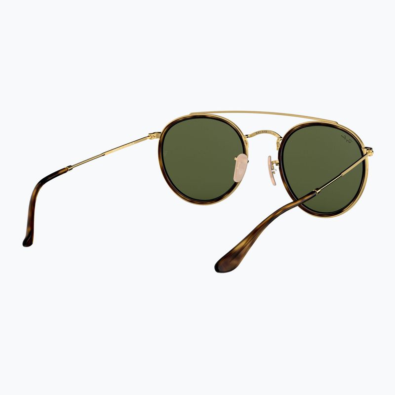 Okulary przeciwsłoneczne Ray-Ban Round Double Bridge arista gold/green g-15 6