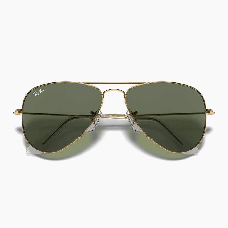Okulary przeciwsłoneczne dziecięce Ray-Ban Aviator arista gold/dark green 3