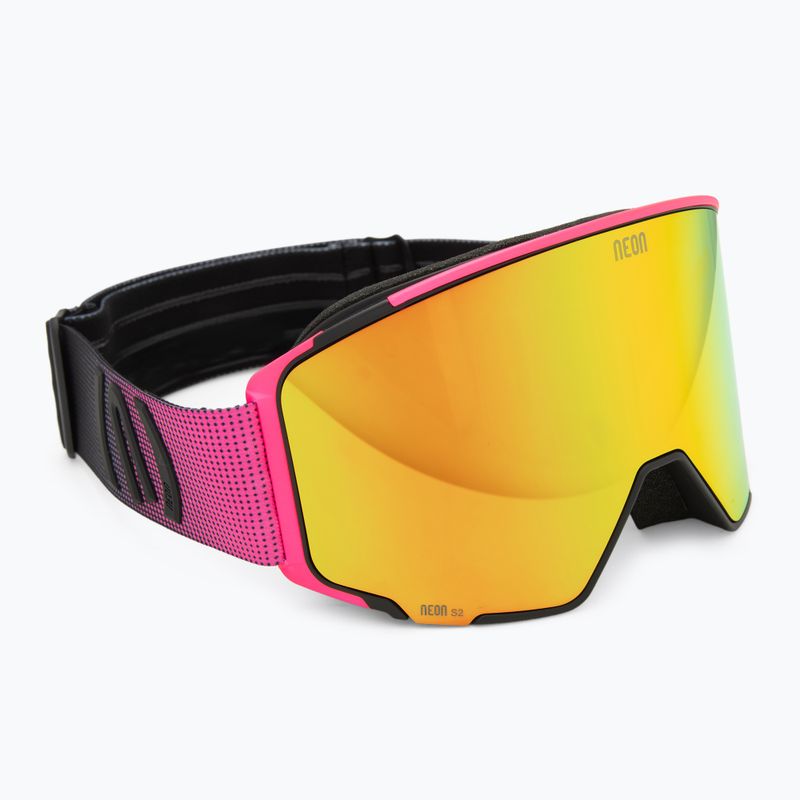Gogle narciarskie Neon Ice black/pink/mirror red/amber 2