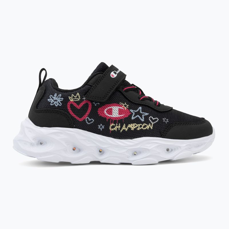 Buty dziecięce Champion Funfair Print G PS Low Cut new black/fluorescent pink/imperial light blue 2