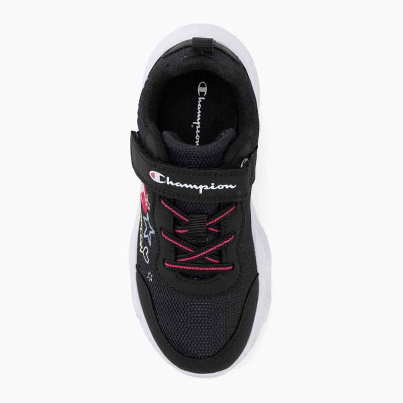 Buty dziecięce Champion Funfair Print G PS Low Cut new black/fluorescent pink/imperial light blue 5