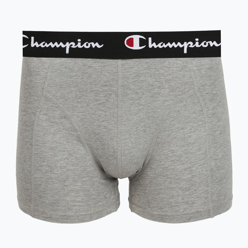 Bokserki męskie Champion Trunk Knit oxford grey melange/oxford grey melange/black 3