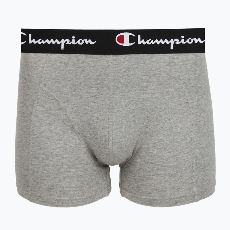 Bokserki męskie Champion Trunk Knit oxford grey melange/oxford grey melange/black 5