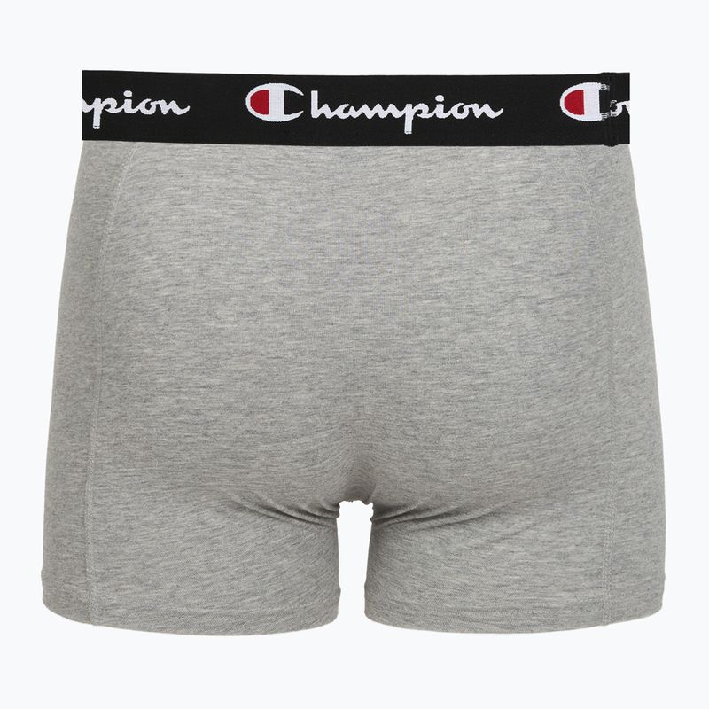 Bokserki męskie Champion Trunk Knit oxford grey melange/oxford grey melange/black 6