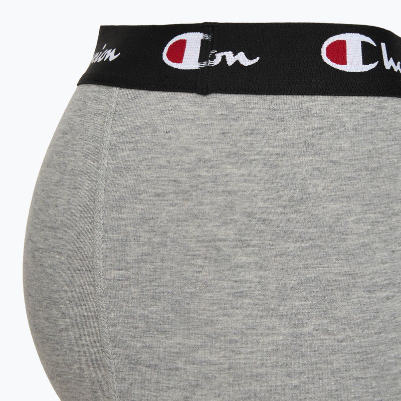 Bokserki męskie Champion Trunk Knit oxford grey melange/oxford grey melange/black 7
