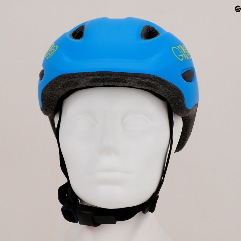 Kask rowerowy dziecięcy Giro Scamp Jr matte blue/lime 10