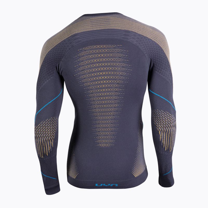 Bluza termoaktywna męska UYN Evolutyon UW Shirt charcoal/gold/atlantic 2