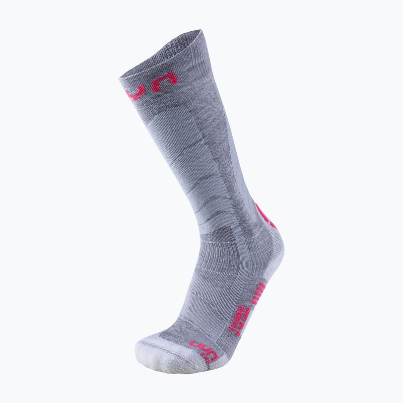 Skarpety narciarskie damskie UYN Ski Touring silver/fuchsia 5