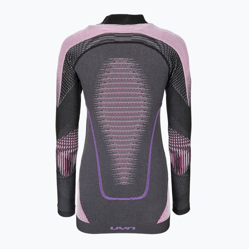 Longsleeve termoaktywny damski UYN Evolutyon UW Shirt Turtle Neck anthracite melange/raspberry/purple 2