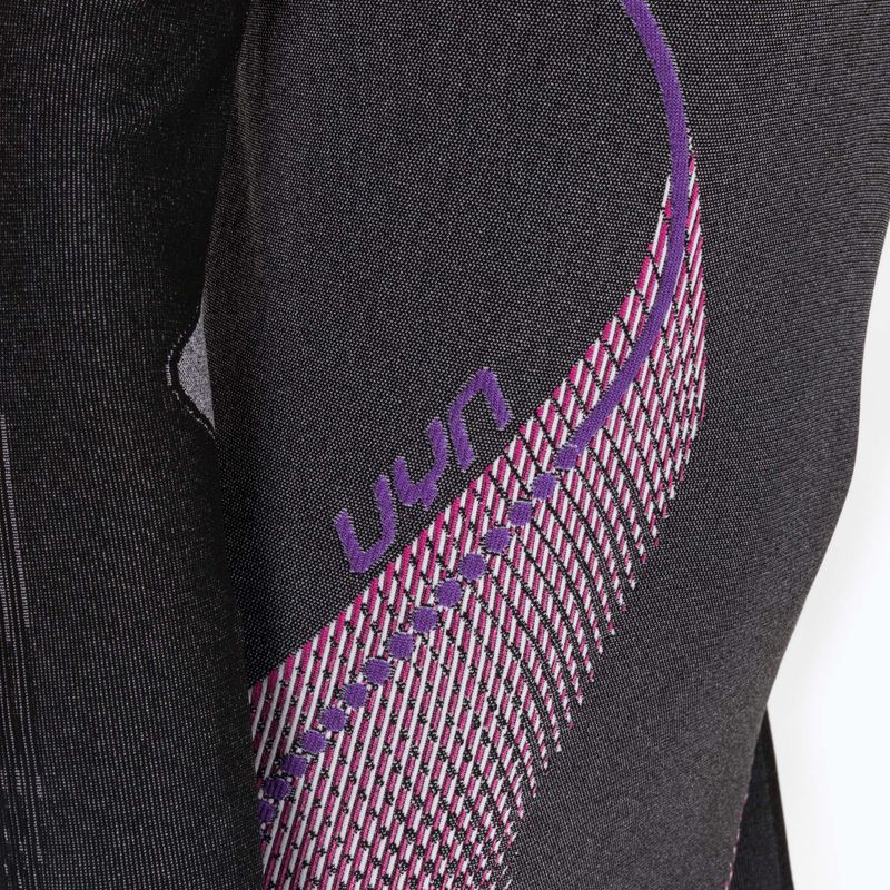 Longsleeve termoaktywny damski UYN Evolutyon UW Shirt Turtle Neck anthracite melange/raspberry/purple 3