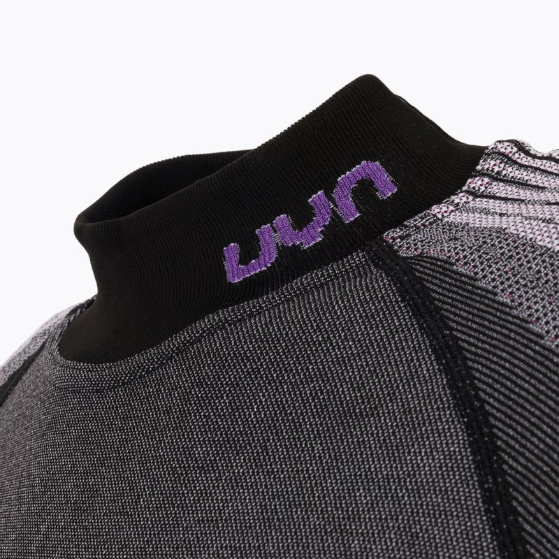 Longsleeve termoaktywny damski UYN Evolutyon UW Shirt Turtle Neck anthracite melange/raspberry/purple 4