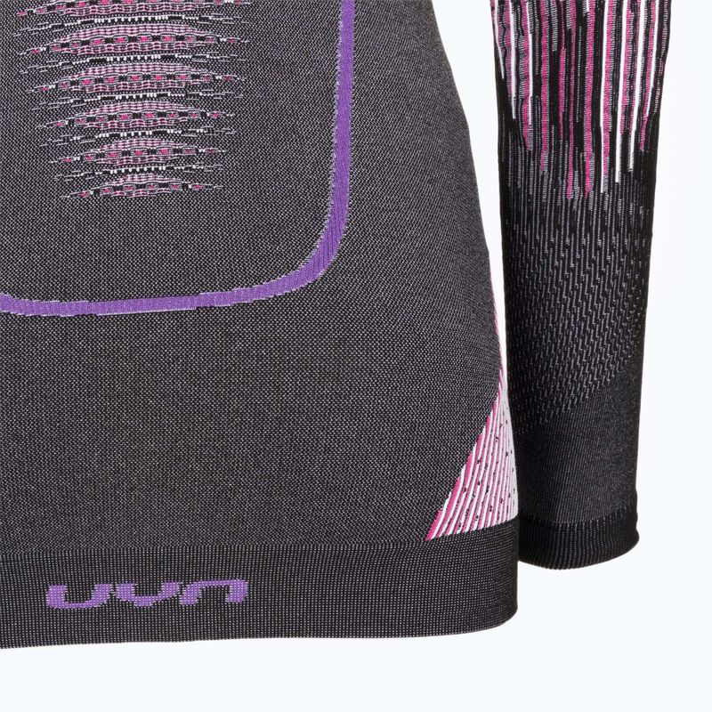 Longsleeve termoaktywny damski UYN Evolutyon UW Shirt Turtle Neck anthracite melange/raspberry/purple 5