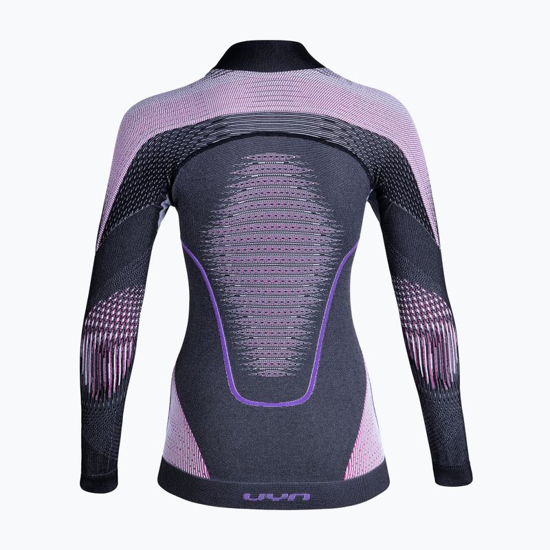 Longsleeve termoaktywny damski UYN Evolutyon UW Shirt Turtle Neck anthracite melange/raspberry/purple 7
