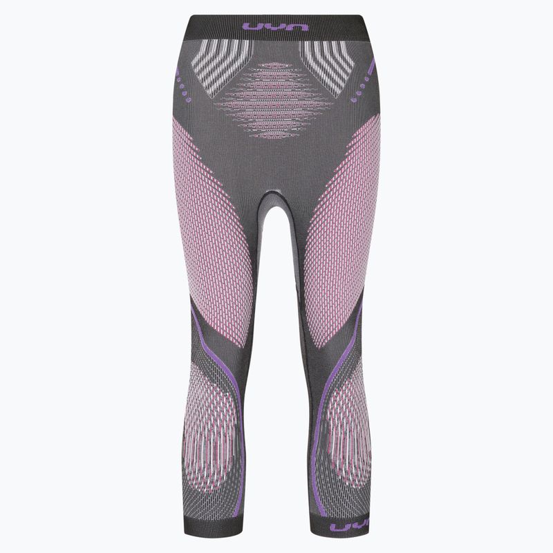 Spodnie termoaktywne damskie UYN Evolutyon UW Medium anthracite melange/raspberry/purple