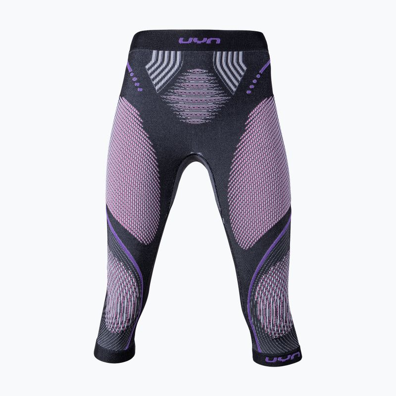 Spodnie termoaktywne damskie UYN Evolutyon UW Medium anthracite melange/raspberry/purple 5
