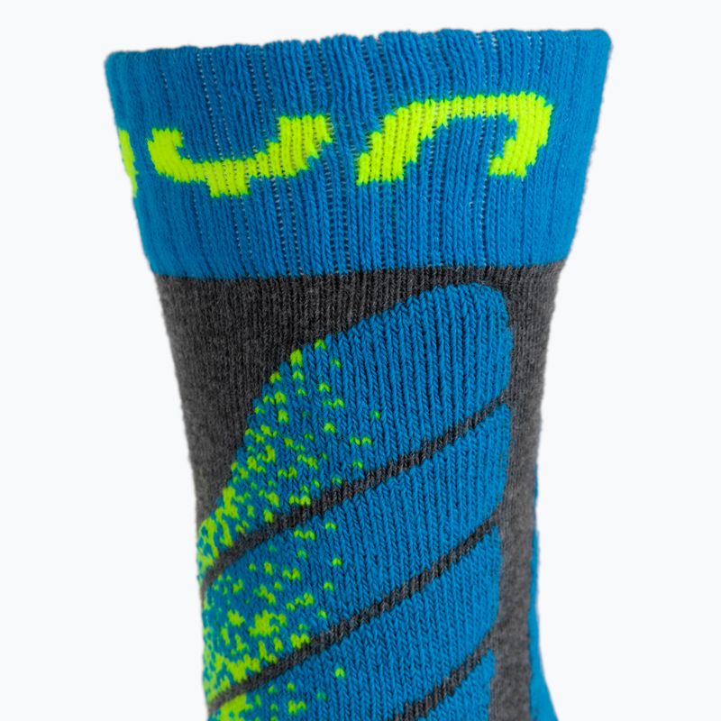 Skarpety narciarskie dziecięce UYN Ski Junior medium grey melange/turquoise 3
