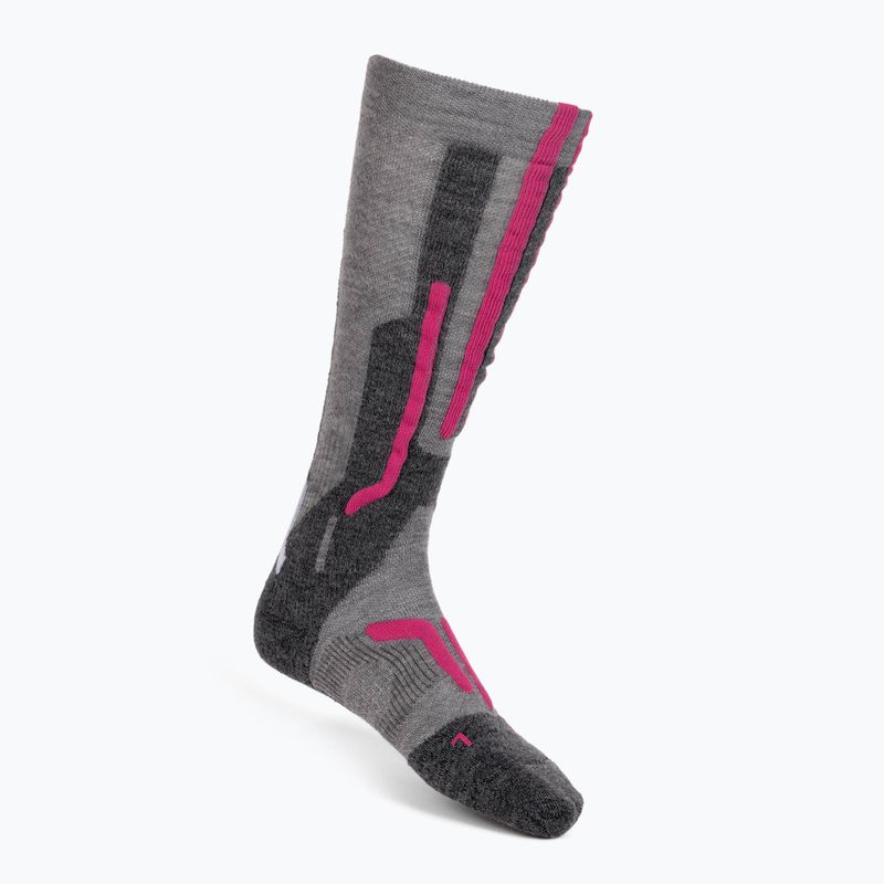 Skarpety narciarskie damskie UYN Ski Merino light grey/pink