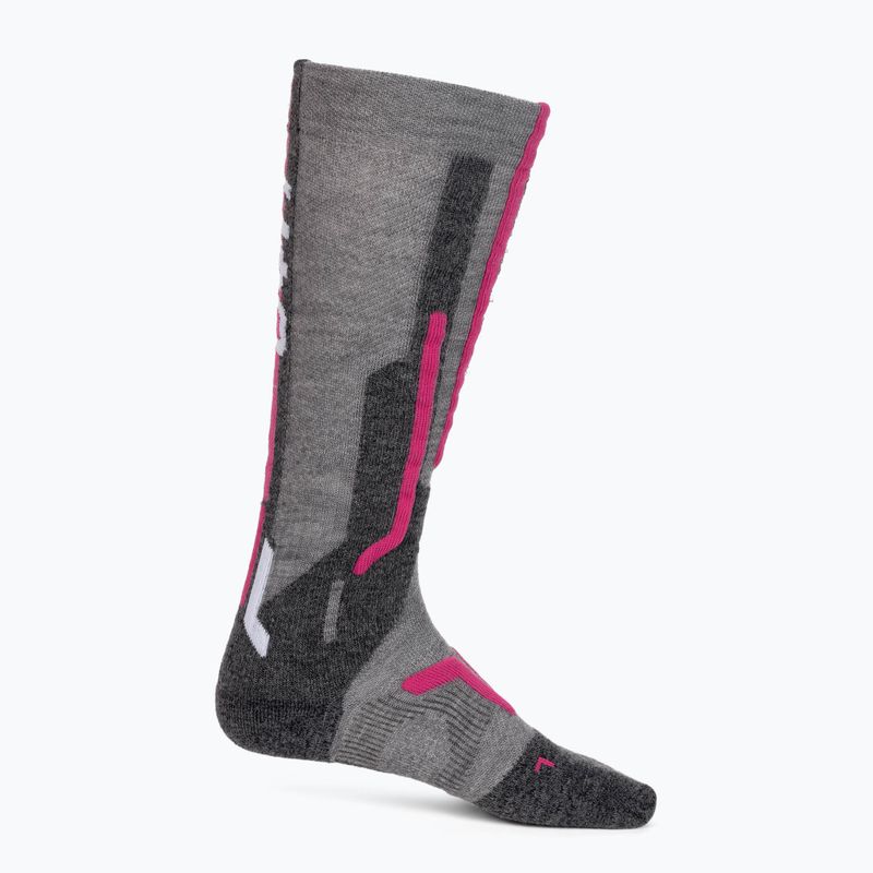 Skarpety narciarskie damskie UYN Ski Merino light grey/pink 2