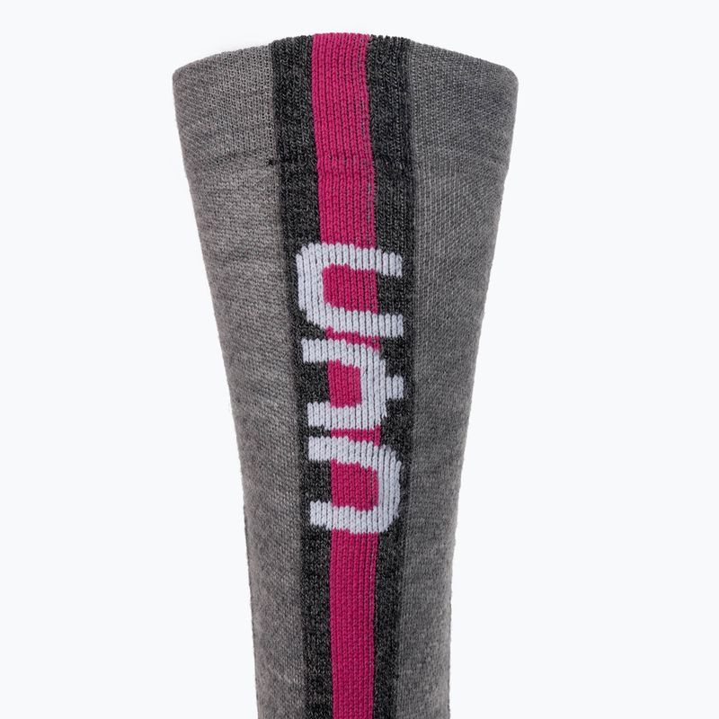Skarpety narciarskie damskie UYN Ski Merino light grey/pink 4