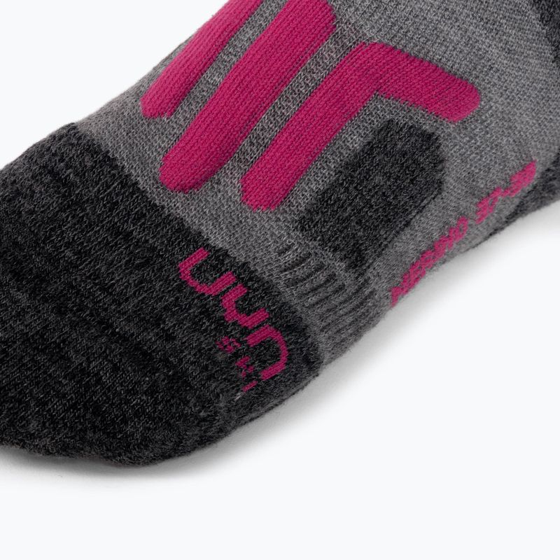 Skarpety narciarskie damskie UYN Ski Merino light grey/pink 5