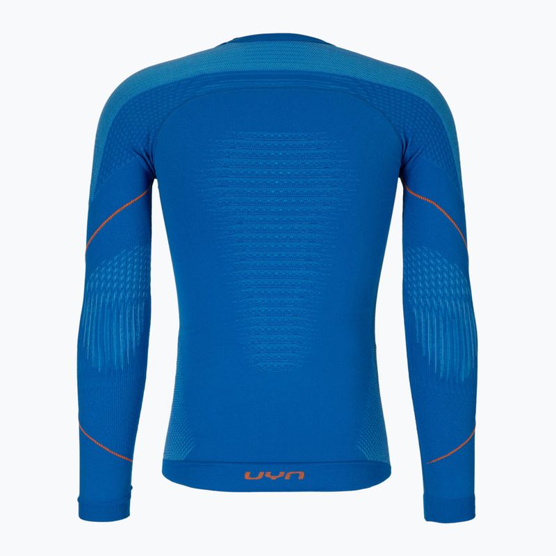 Bluza termoaktywna męska UYN Evolutyon UW Shirt blue/blue/orange shiny 2