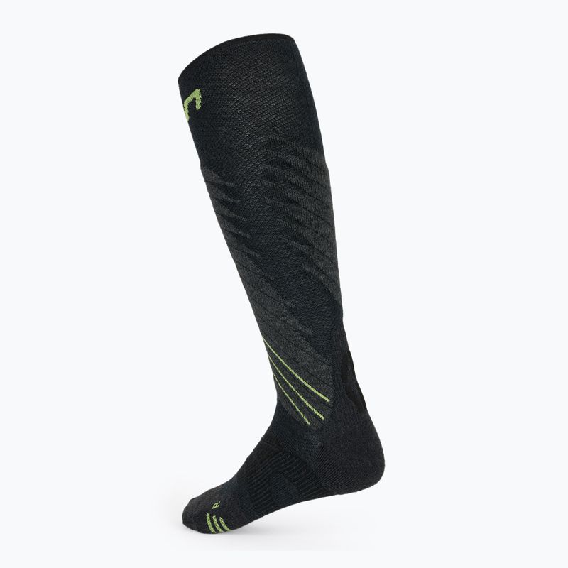 Skarpety narciarskie męskie UYN Ski One Comfort Fit anthracite/lime 2