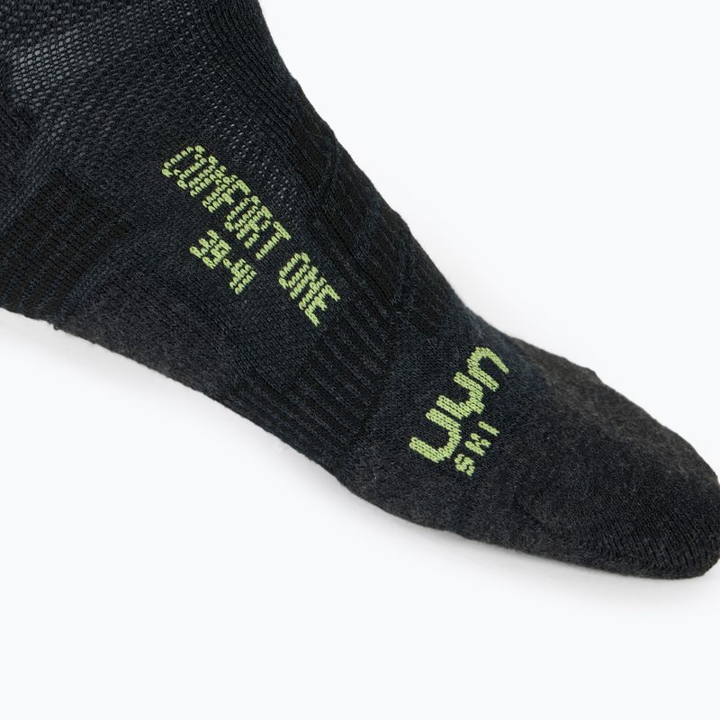 Skarpety narciarskie męskie UYN Ski One Comfort Fit anthracite/lime 5