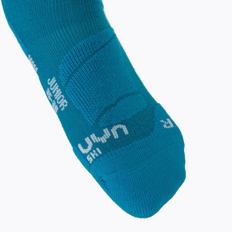 Skarpety narciarskie dziecięce UYN Junior Ski turquoise 3