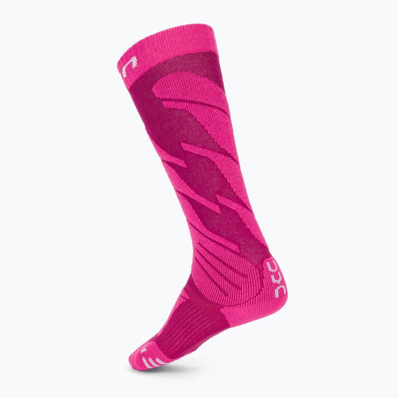 Skarpety narciarskie dziecięce UYN Junior Ski pink 2