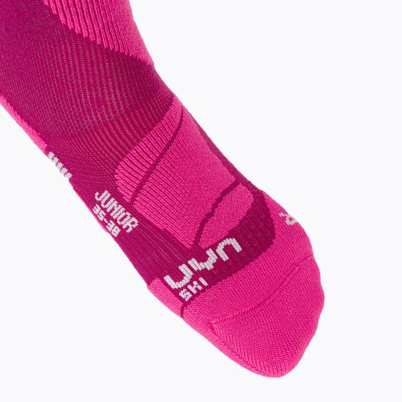 Skarpety narciarskie dziecięce UYN Junior Ski pink 3