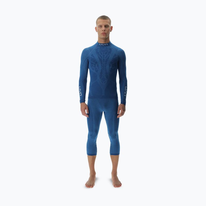Bluza termoaktywna męska UYN Elevatyon Biomorph Turtle Neck blue atoll 2