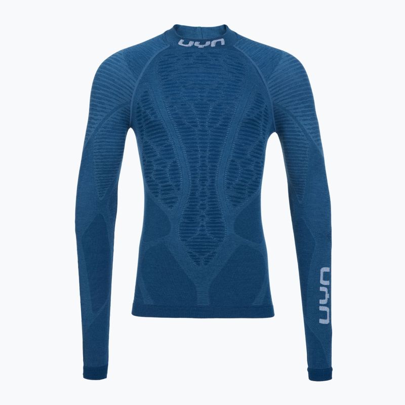 Longsleeve termoaktywny męski UYN Elevatyon Biomorph Turtle Neck blue atoll 7