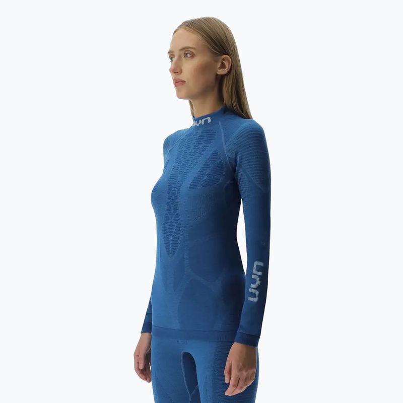 Bluza termoaktywna damska UYN Elevation Biomorph LS Turtle Neck blue atoll 4